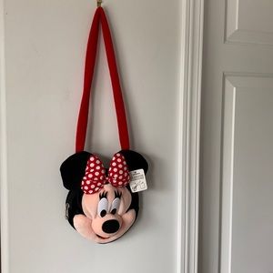 Mickey’s Stuff for Kids - Minnie Mouse Plush Head Zip-Up Purse for Kids